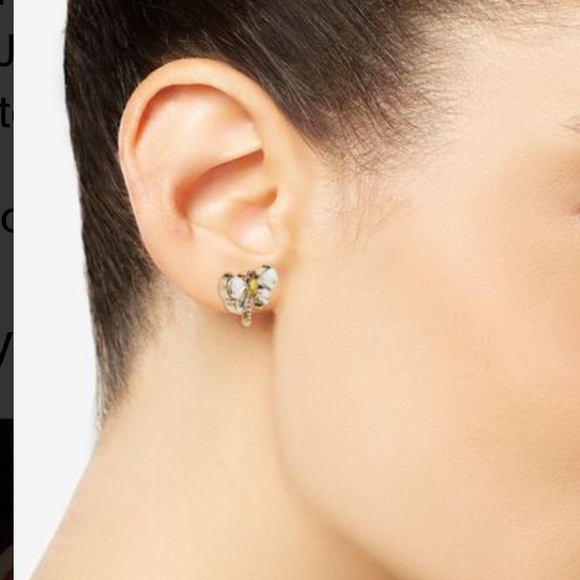 💗Betsey Johnson Dragonfly Stud Earrings, Crystal - Picture 12 of 14